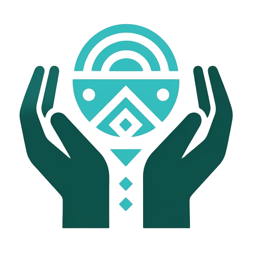 Healing Beauty hands holding an African-inspired beauty vessel